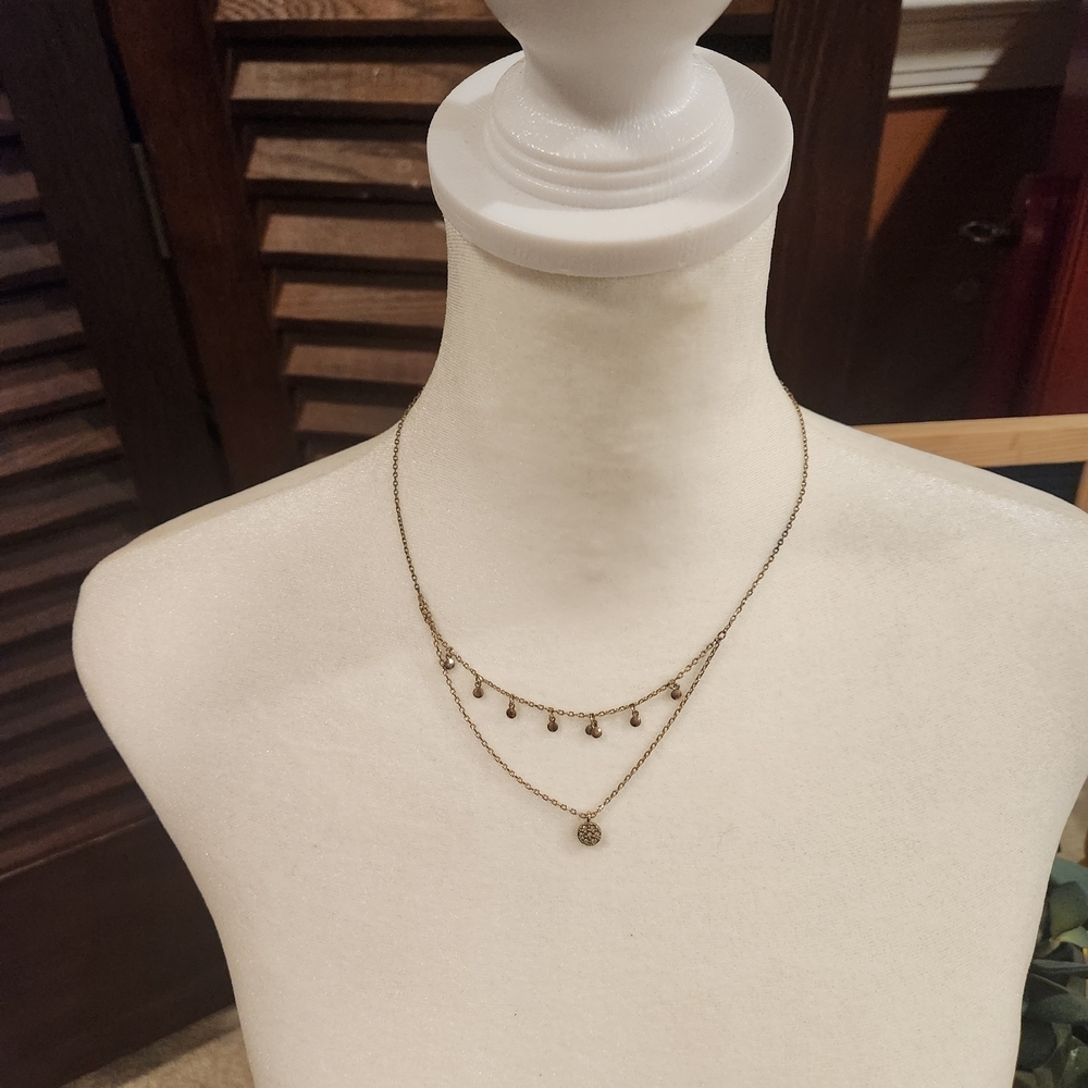 Vintage Charming Charlie Gold Charm Necklace